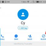 Block specific phone number using truecaller