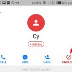 unblock phone numbers from calls using truecaller