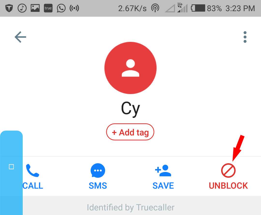 unblock phone numbers from calls using truecaller