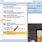 save as other formats on microsft word
