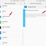 Simple control app menu