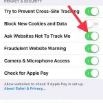 Enable ask websites not to track me feature