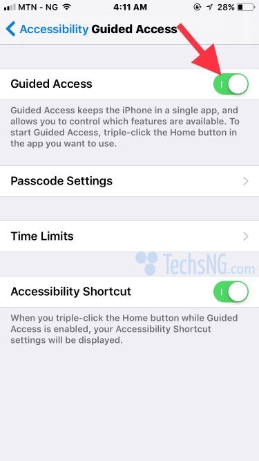 Activate guided access iPhone