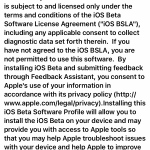 iOS 11 beta aggreement