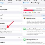 iPhone storage menu