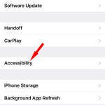 Accessibility option on iPhone running iOS 11