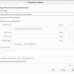 Configure firefox browser internet settings