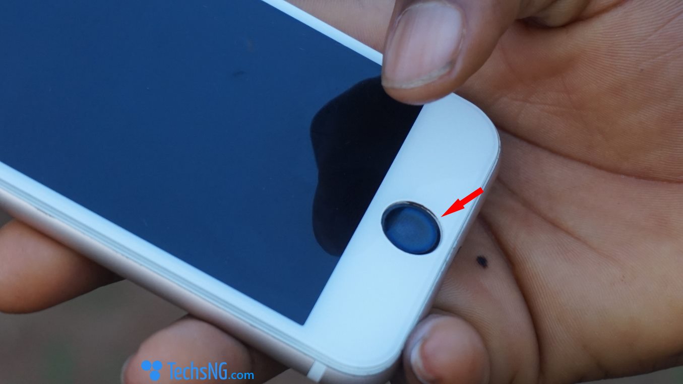 The home button on iPhone
