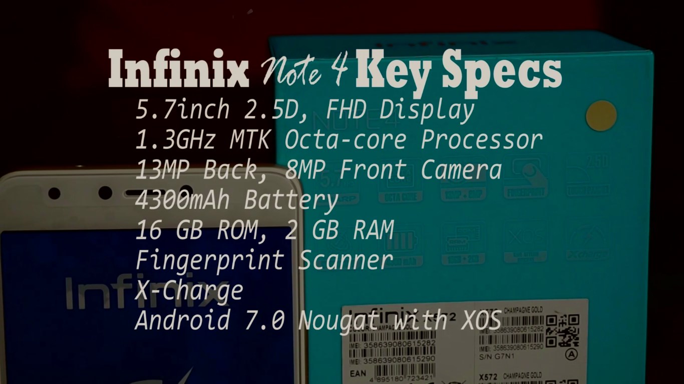 Infinix note 4 specs