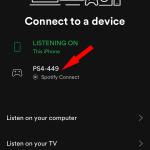 play spotify music on PS4 using iPhone