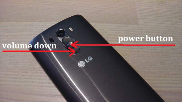 take screenshot on LG G3 and LG G4 via button combination