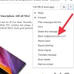 Block email sender on gmail using iPhone without computer