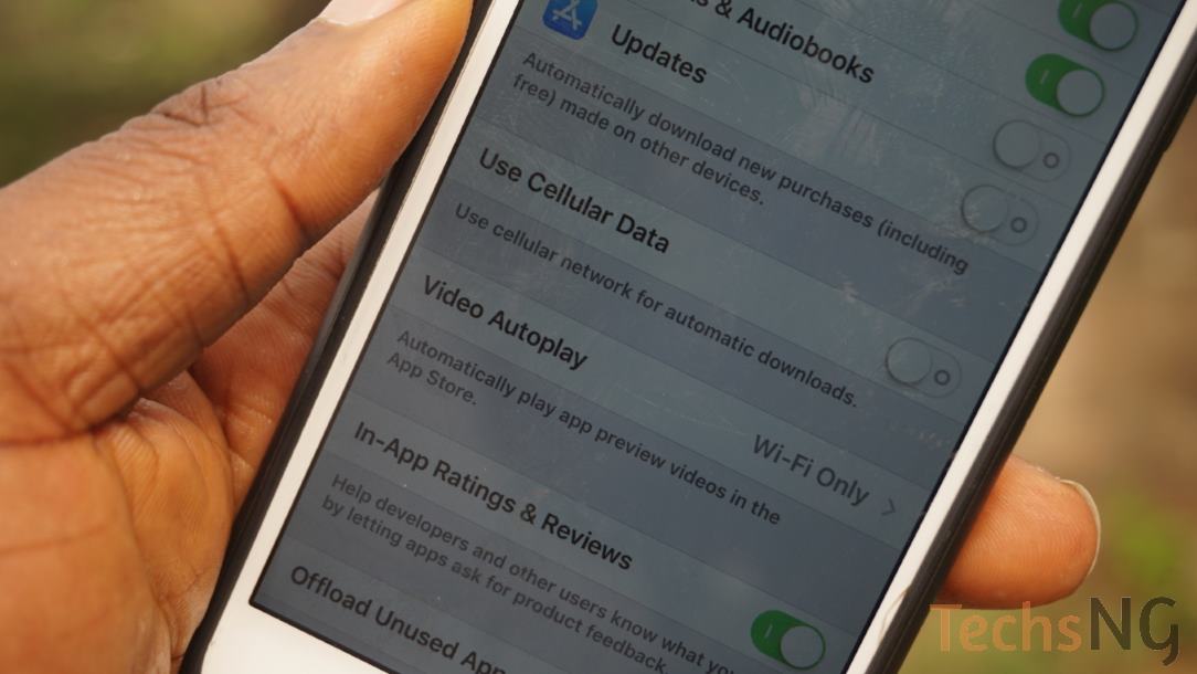 Control data usage on iPhone by disabling automatic downloads of apps