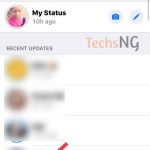 Go to the status tab on whatsapp