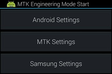 MTK engineering Mode settings