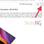 select options in email window