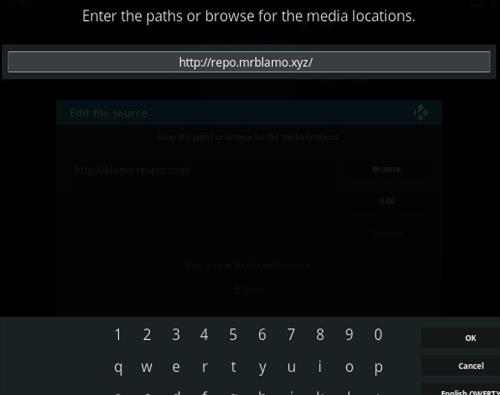 Input the neptune rising url into the address bar on kodi