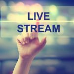 Hand pressing Live Stream