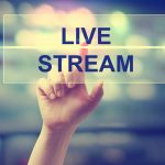 Hand pressing Live Stream