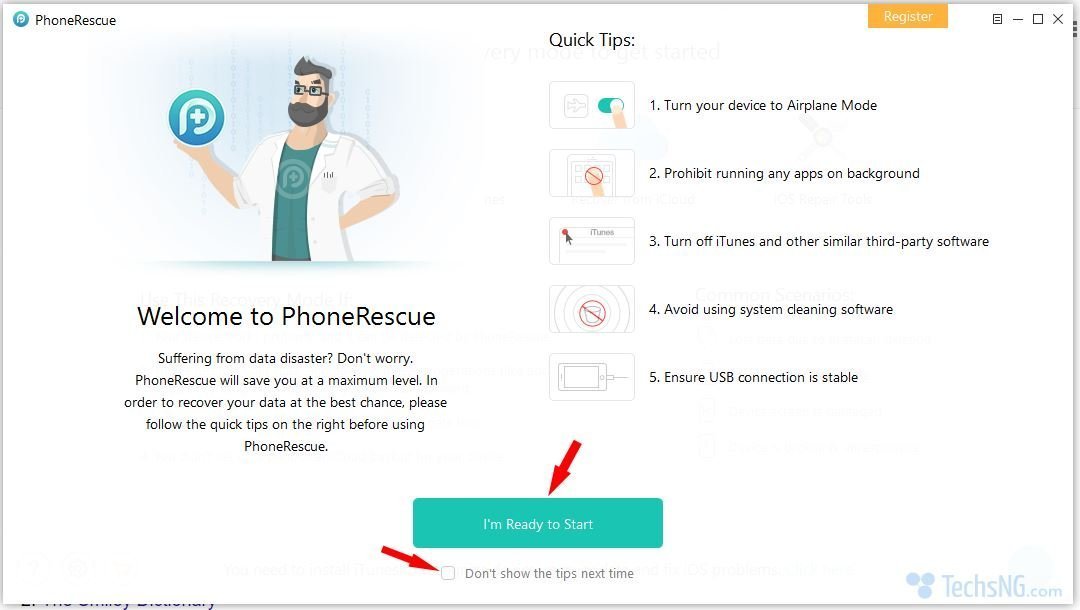 Quick Tips To Using Phonescue IOS software on windows PC