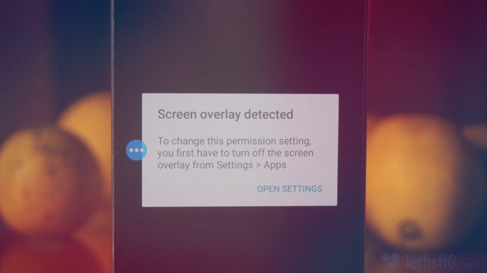 screen overlay detected error on android solved