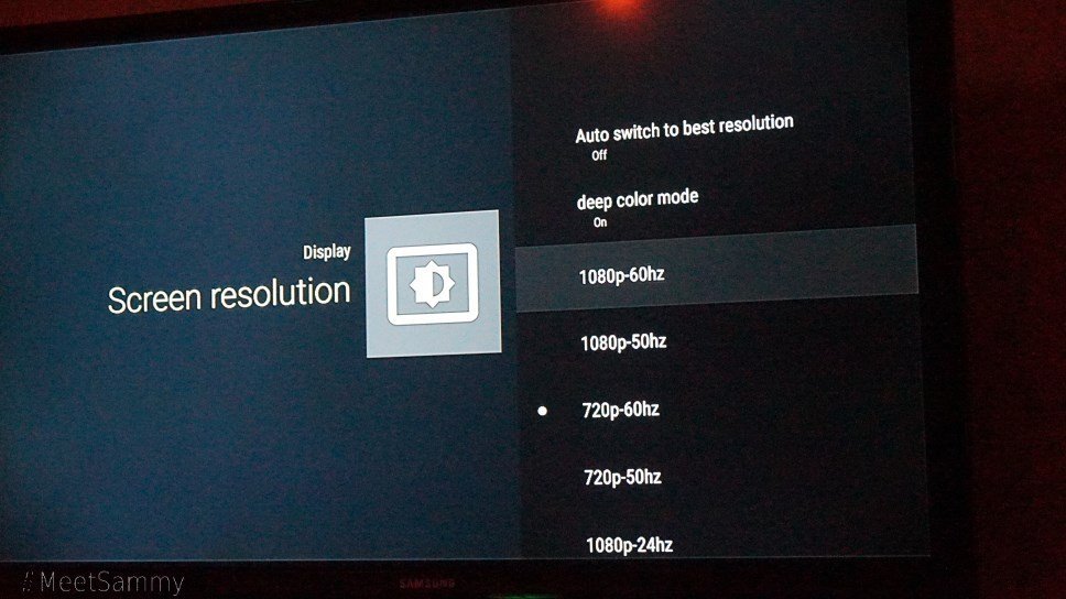 display screen resolution on Xiaomi Mi Box
