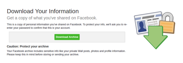 download facebook data as backup