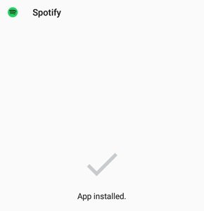 Spotify premium app installed on android