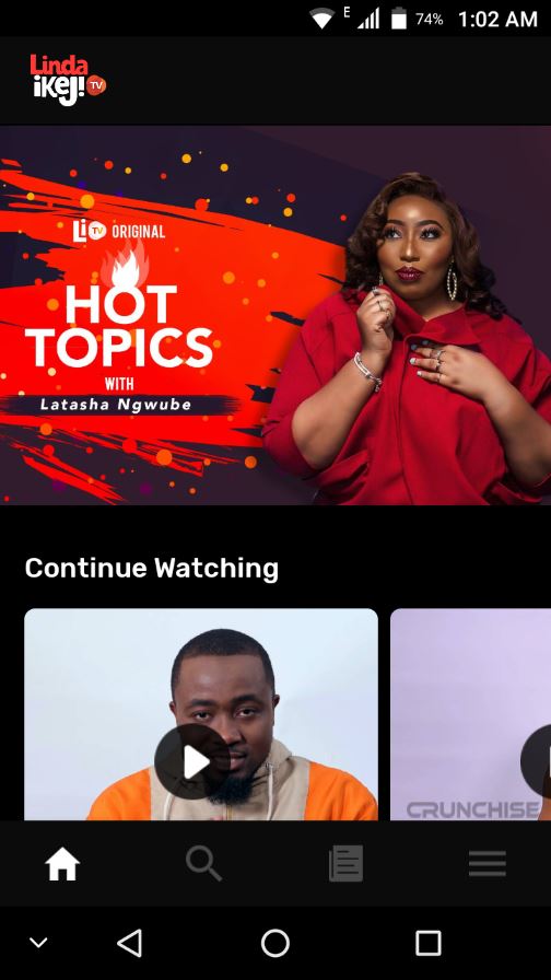 continue watching feature on LITV app