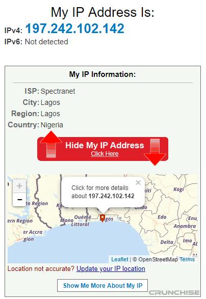 exposed IP address to youtube