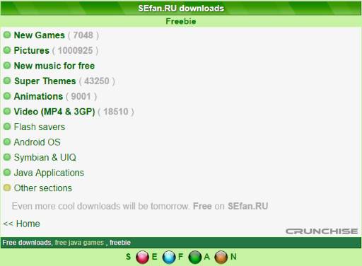 free downloads on sefan.ru website